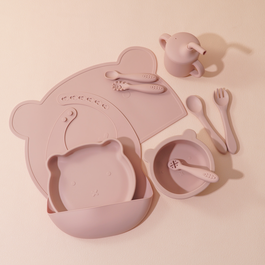 Baby Food Universe - 조절 가능한 턱받이 실리콘 아기 수유