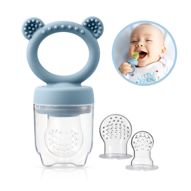 Baby Food Feeder - 실리콘 곰돌이 모양 아기 과일 피더