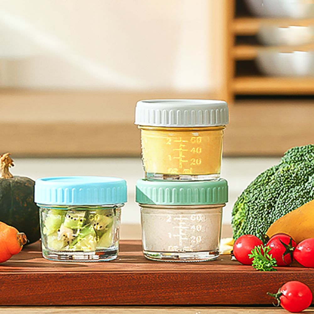 Baby Food Jars With Lids - 6개 메이슨 유리병 유아식 병 뚜껑
