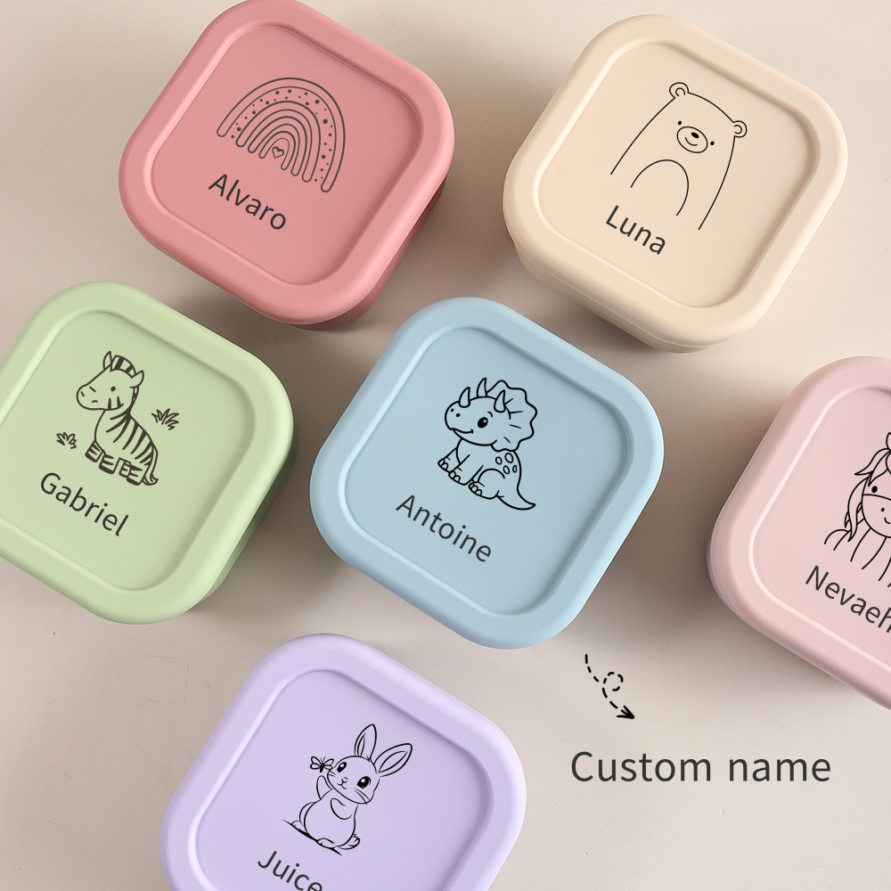 Baby Food Containers Glass - 맞춤형 이름 또는 패턴 1개 식품