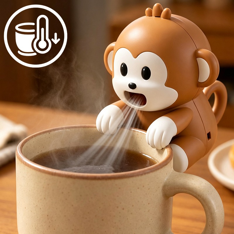 Baby Food For 2 Year Old - 휴대용 원숭이 모양 음식 냉각 팬