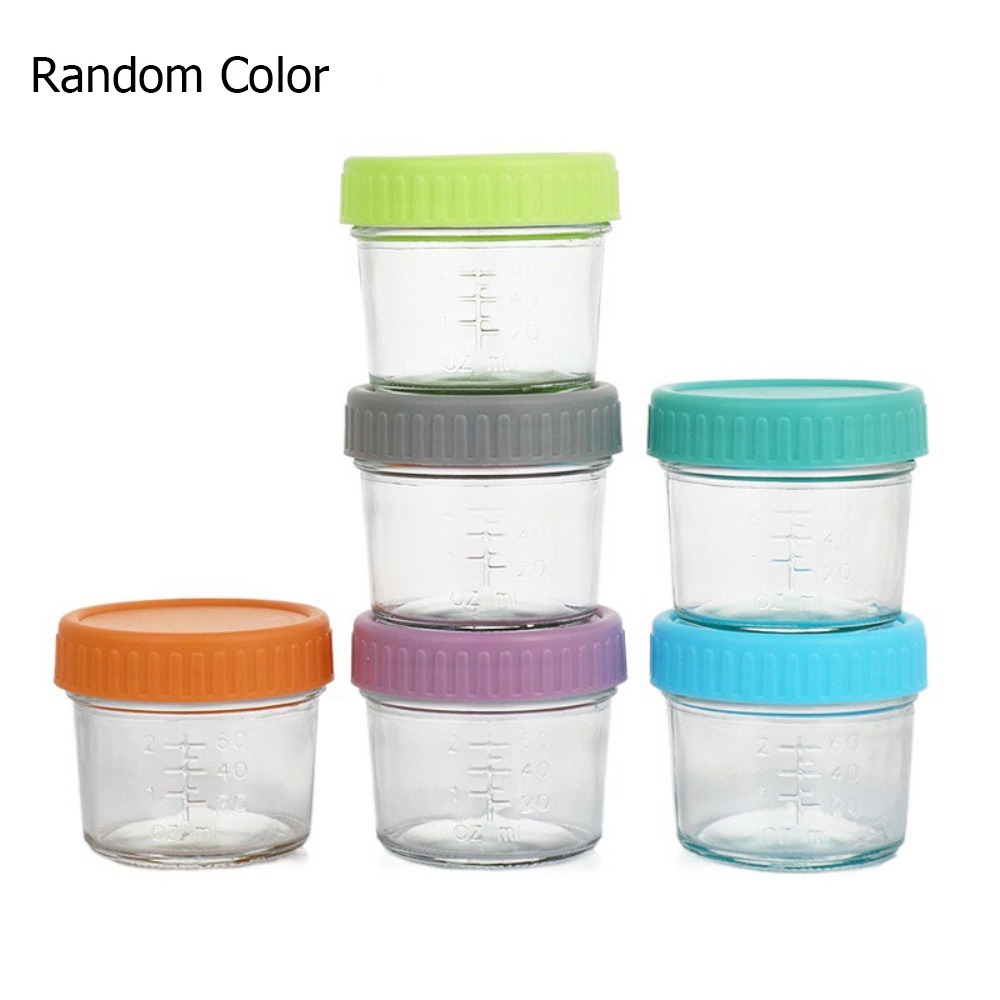 Baby Food Containers Glass - 6개 다용도 유리 이유식 병 재사용