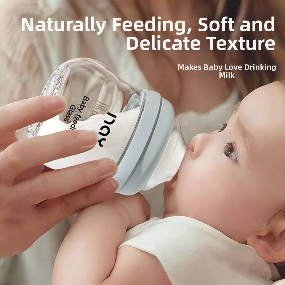 Baby Food Containers Glass - 유리 아기 젖병 배앓이 방지 질식