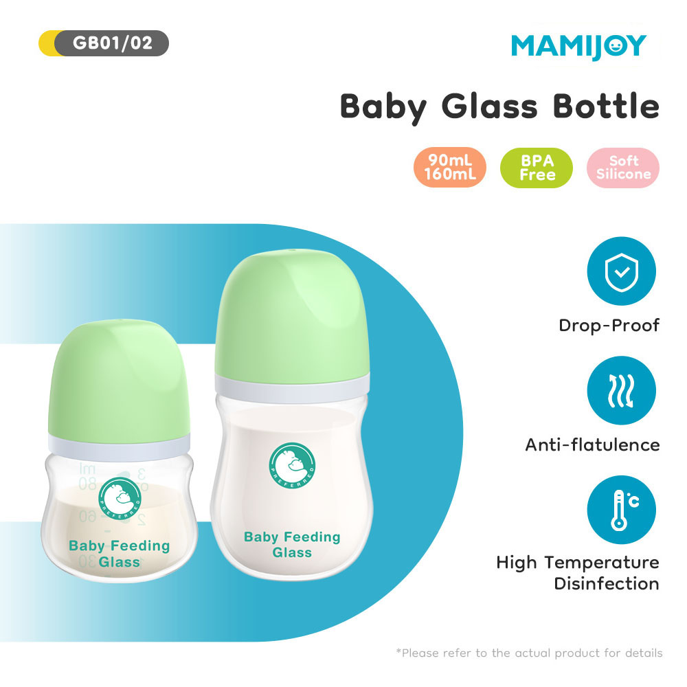 Baby Food Containers Glass - 1PCS 신생아 젖병 90ML/160ML 아기 병