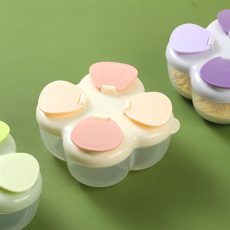 휴대용 클로버 4칸 분유 캐니스터, 원터치 뚜껑 밀폐형 - Baby Food Jars With Lids 리뷰 및 가격