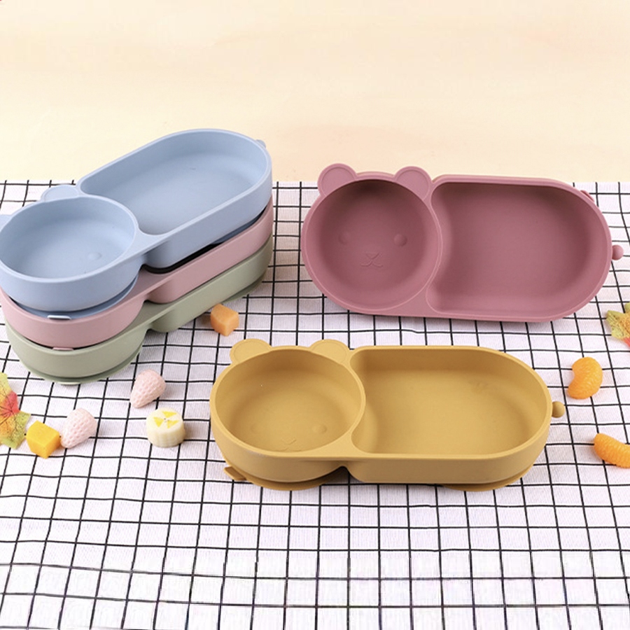 아기 실리콘 흡입 컵 그릇 귀여운 곰 디자인 마카롱 색 - Baby Food Universe 리뷰 및 가격