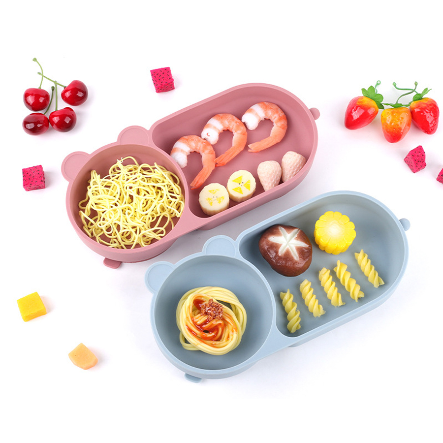 아기 실리콘 흡입 컵 그릇 귀여운 곰 디자인 마카롱 색 - Baby Food Universe 리뷰 및 가격