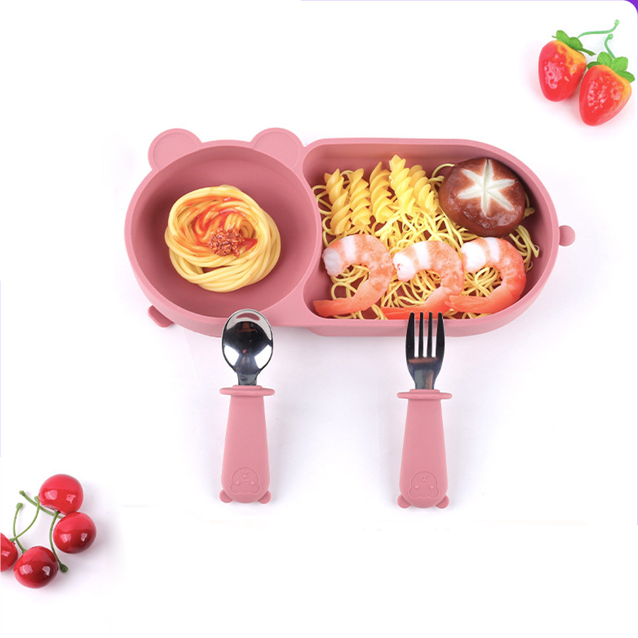 아기 실리콘 흡입 컵 그릇 귀여운 곰 디자인 마카롱 색 - Baby Food Universe 리뷰 및 가격