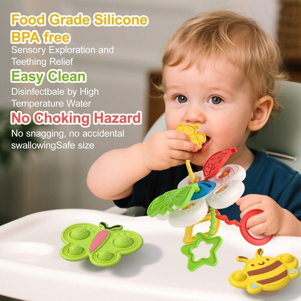 식품 등급 아기 감각 발달 장난감 부드러운 실리콘 트럼 - Baby Food For 2 Year Old 리뷰 및 가격