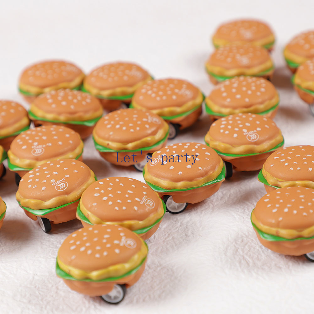 15Pcs 미니 귀여운 3D 버거 당겨 자동차 장난감  - Baby Food Stuff 리뷰 및 가격