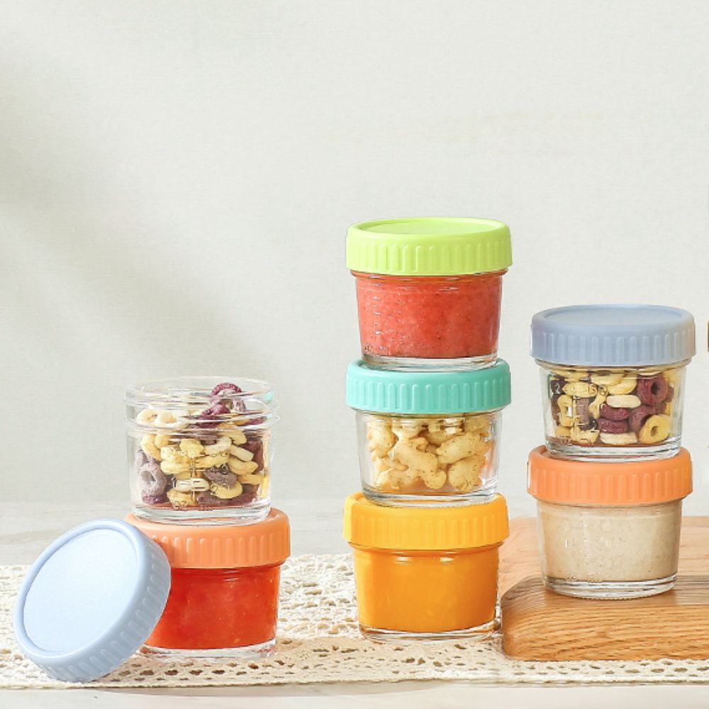 6개 메이슨 유리병 유아식 병 뚜껑 포함 재사용 가능  - Baby Food Jars With Lids 리뷰 및 가격