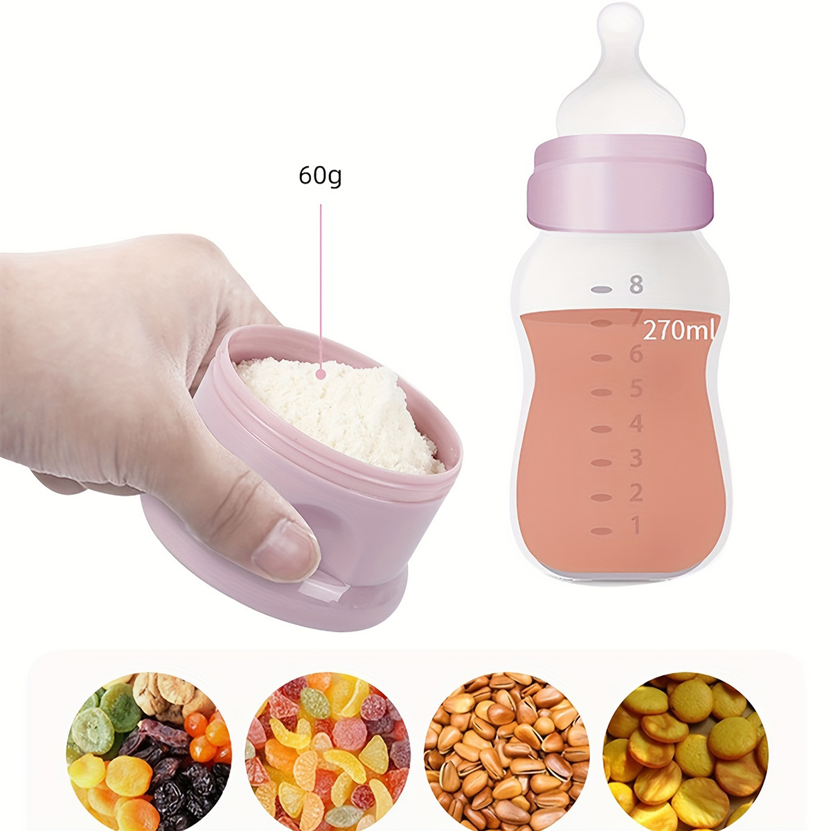 스트랩이 있는 대용량 아기 분유 용기, 분유 디스펜서, - Baby Food Universe 리뷰 및 가격