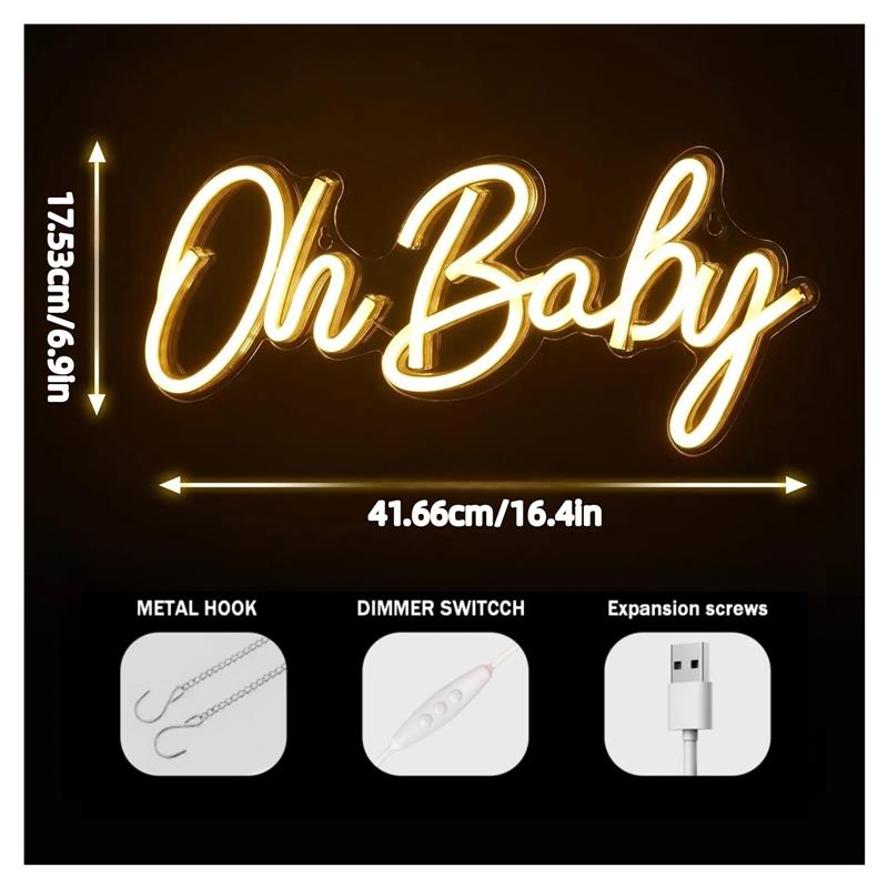 오 베이비 네온 사인 벽 장식 조명 레스토랑 바 음식점 - Baby Food In Restaurant 리뷰 및 가격