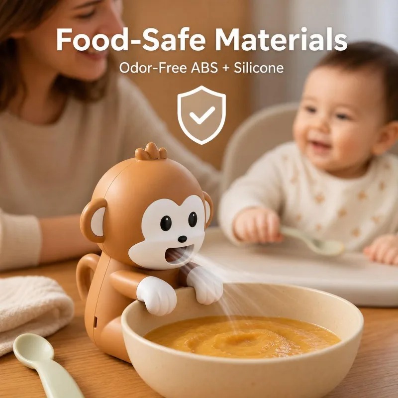휴대용 원숭이 모양 음식 냉각 팬 USB 충전식 3단  - Baby Food For 2 Year Old 리뷰 및 가격