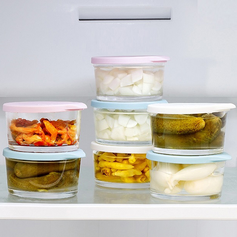 ● 전자레인지 사용 가능 원형 식품 보관 용기 고붕규산 - Baby Food Containers Glass 리뷰 및 가격
