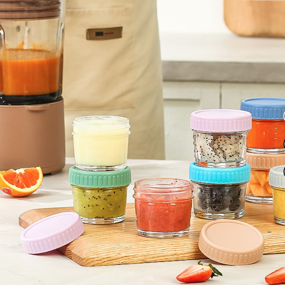 6개입 메이슨 유리병 유아식 병 뚜껑 포함 재사용 가능 - Baby Food Containers Glass 리뷰 및 가격