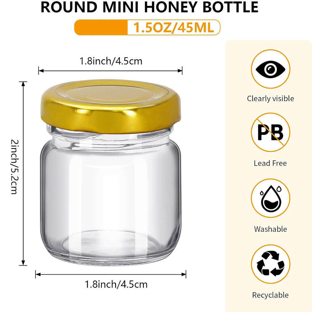 1.5온스(45ml) 원형 미니 투명 꿀병, 웨딩 답례 - Baby Food Jars With Lids 리뷰 및 가격