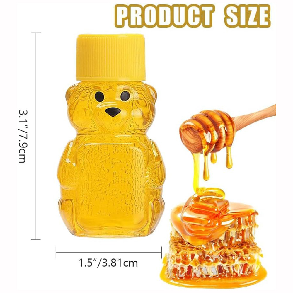 24개입 2온스 플라스틱 베어 모양 꿀병, 뚜껑 포함  - Baby Food Jars With Lids 리뷰 및 가격