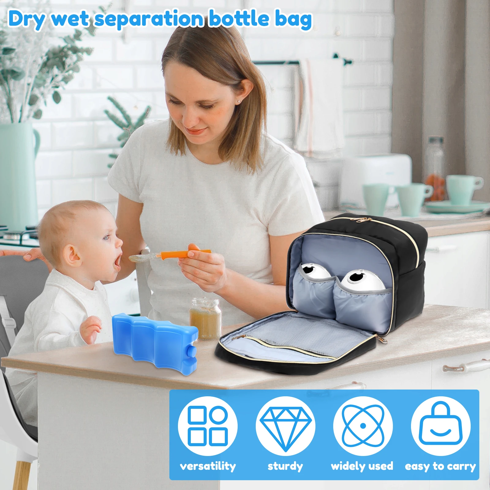 아이스팩과 방수 매트가 포함된 휴대용 모유 저장 가방, - Baby Food Stuff 리뷰 및 가격