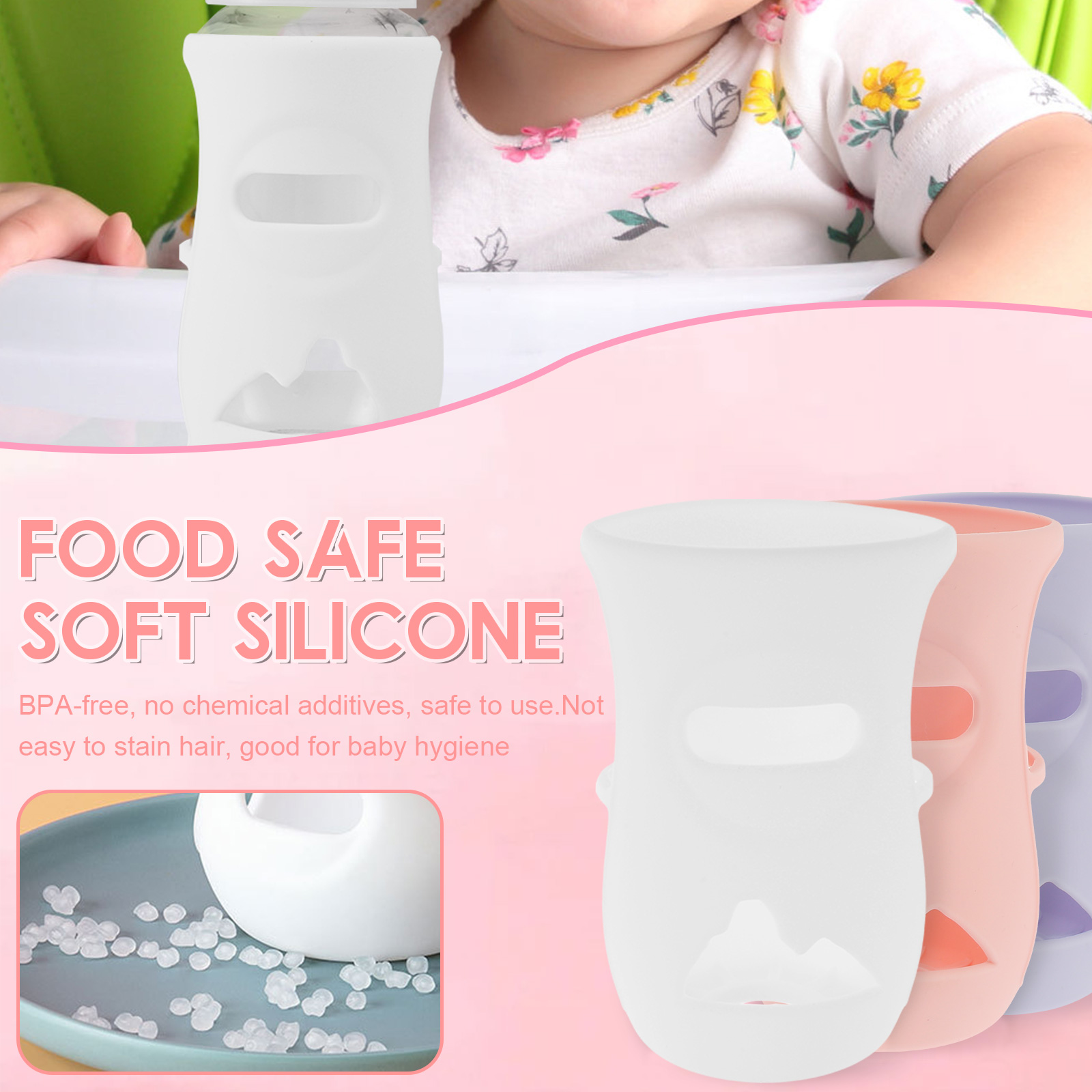 실리콘 슬리브 실리콘 아기 병 커버 절연 유리 병 AV - Baby Food Containers Glass 리뷰 및 가격