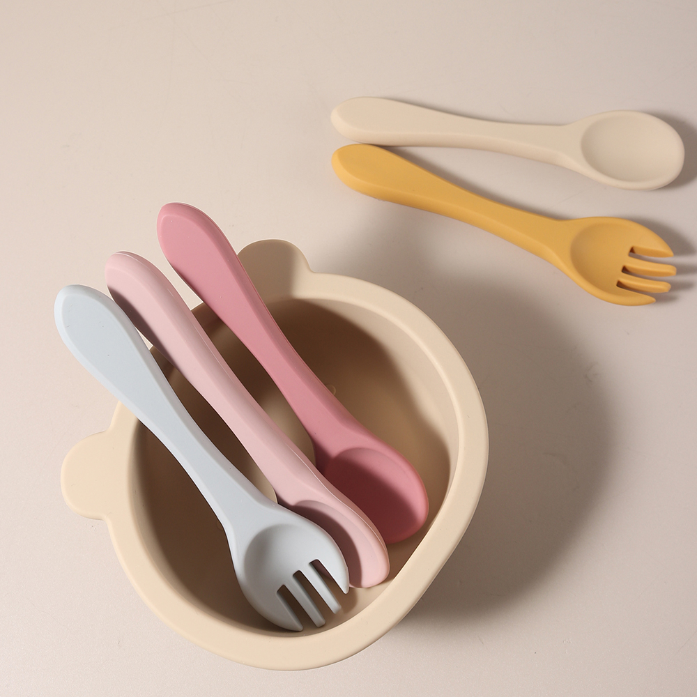 맞춤 이름 1쌍 실리콘 스푼 및 포크 식품 등급 실리콘 - Baby Food Feeder 리뷰 및 가격