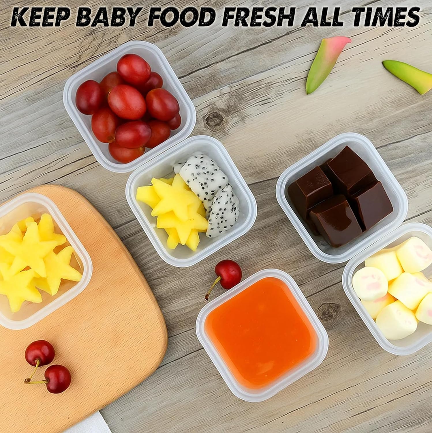 8팩 4온스 이유식 용기(뚜껑 포함) - 간식, 퓨레, - Baby Food Jars With Lids 리뷰 및 가격