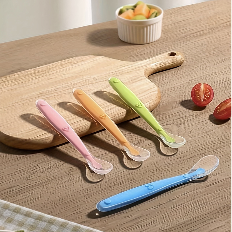 1/2pcs 소프트 팁 베이비 실리콘 스푼 안전한 아기 - Baby Food Feeder 리뷰 및 가격