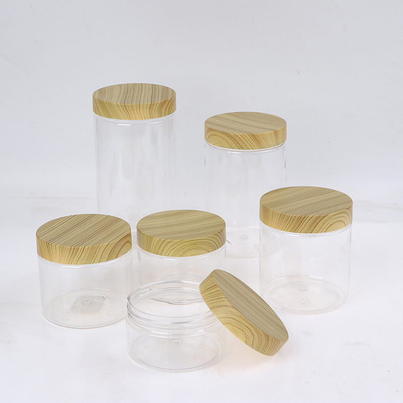 플라스틱 모조 나무 뚜껑이 있는 빈 투명 애완 동물 항 - Baby Food Containers Glass 리뷰 및 가격