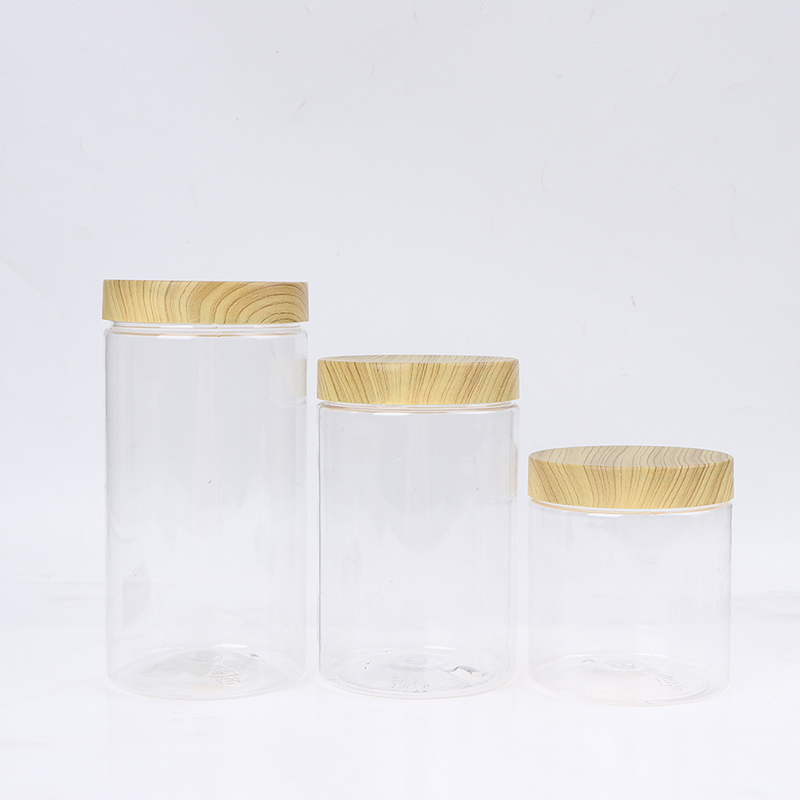 플라스틱 모조 나무 뚜껑이 있는 빈 투명 애완 동물 항 - Baby Food Containers Glass 리뷰 및 가격