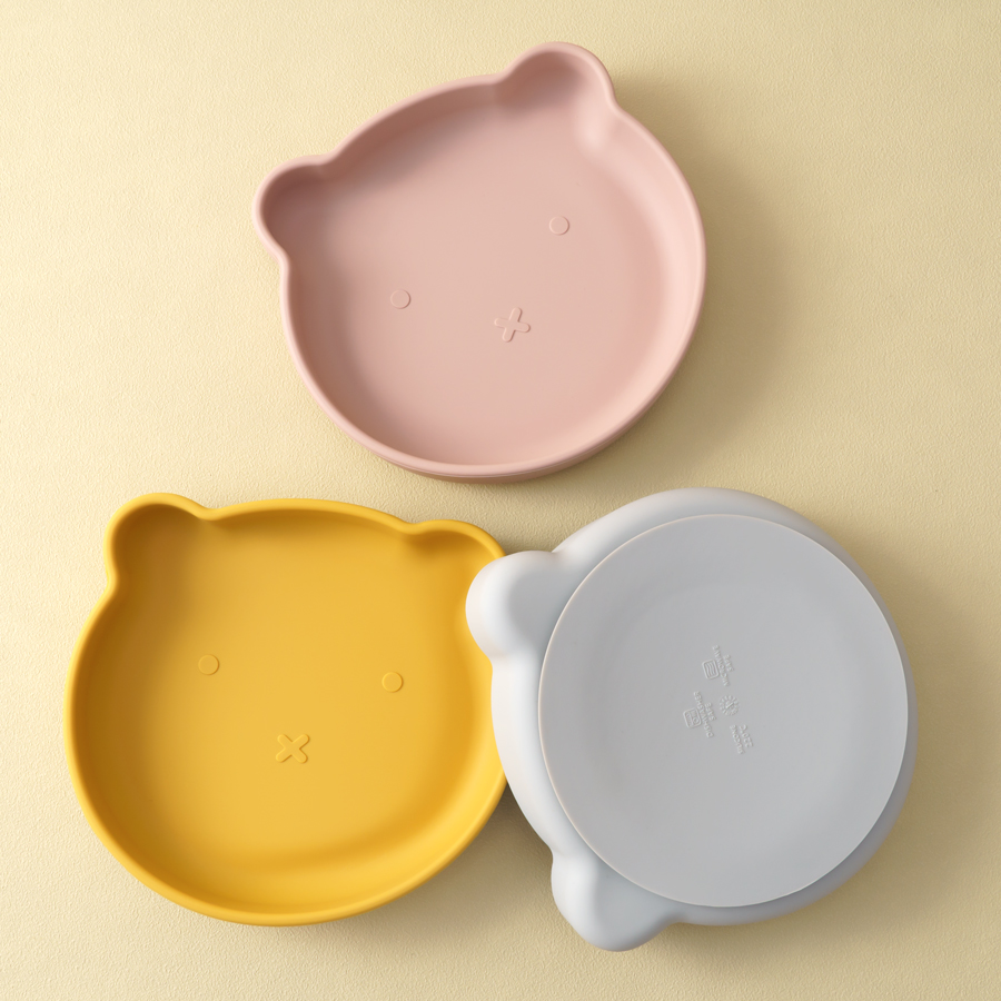 1PC 실리콘 아기 요리 흡입 식사 접시 만화 곰 모양 - Baby Food Universe 리뷰 및 가격
