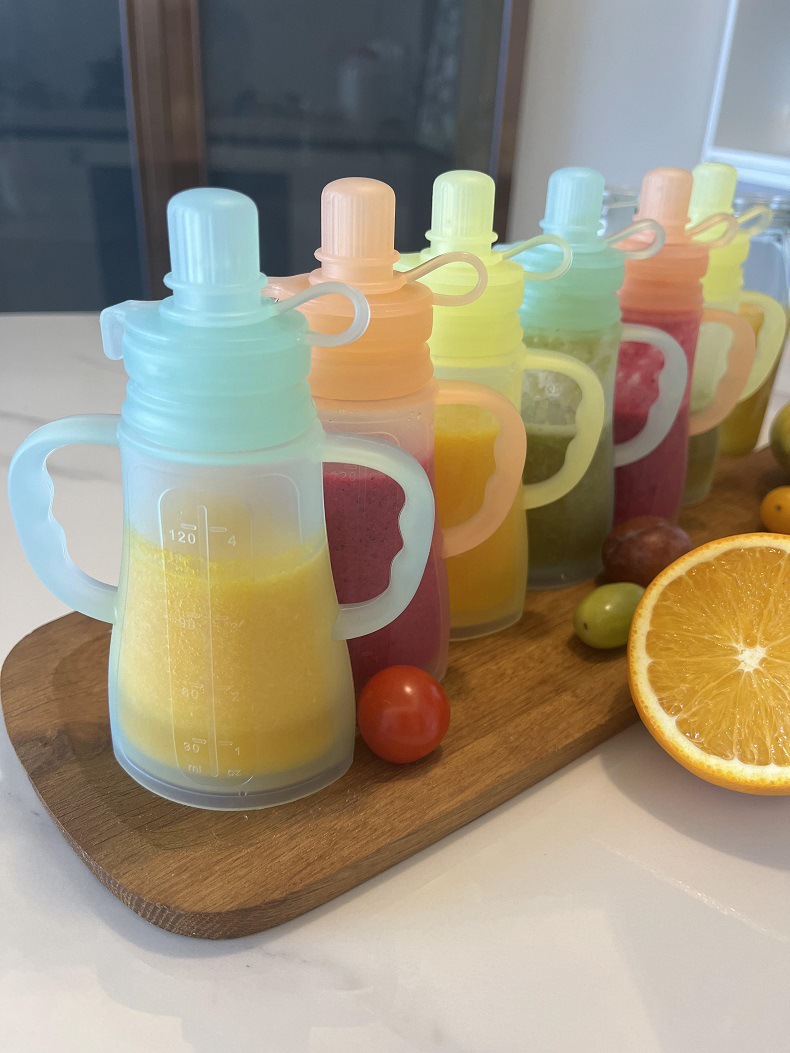 새로운 재사용 가능 실리콘 모유 저장팩, 누수 방지 흡 - Baby Food Stuff 리뷰 및 가격