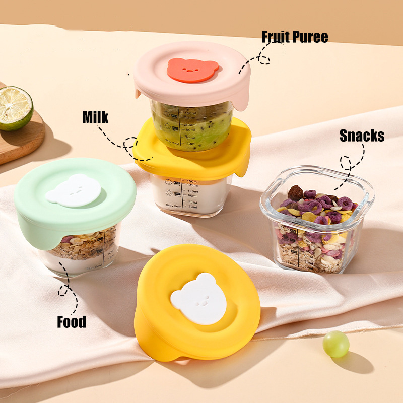뚜껑이 달린 유리 유아용 식품 보관 항아리, 누수 방지 - Baby Food Containers Glass 리뷰 및 가격