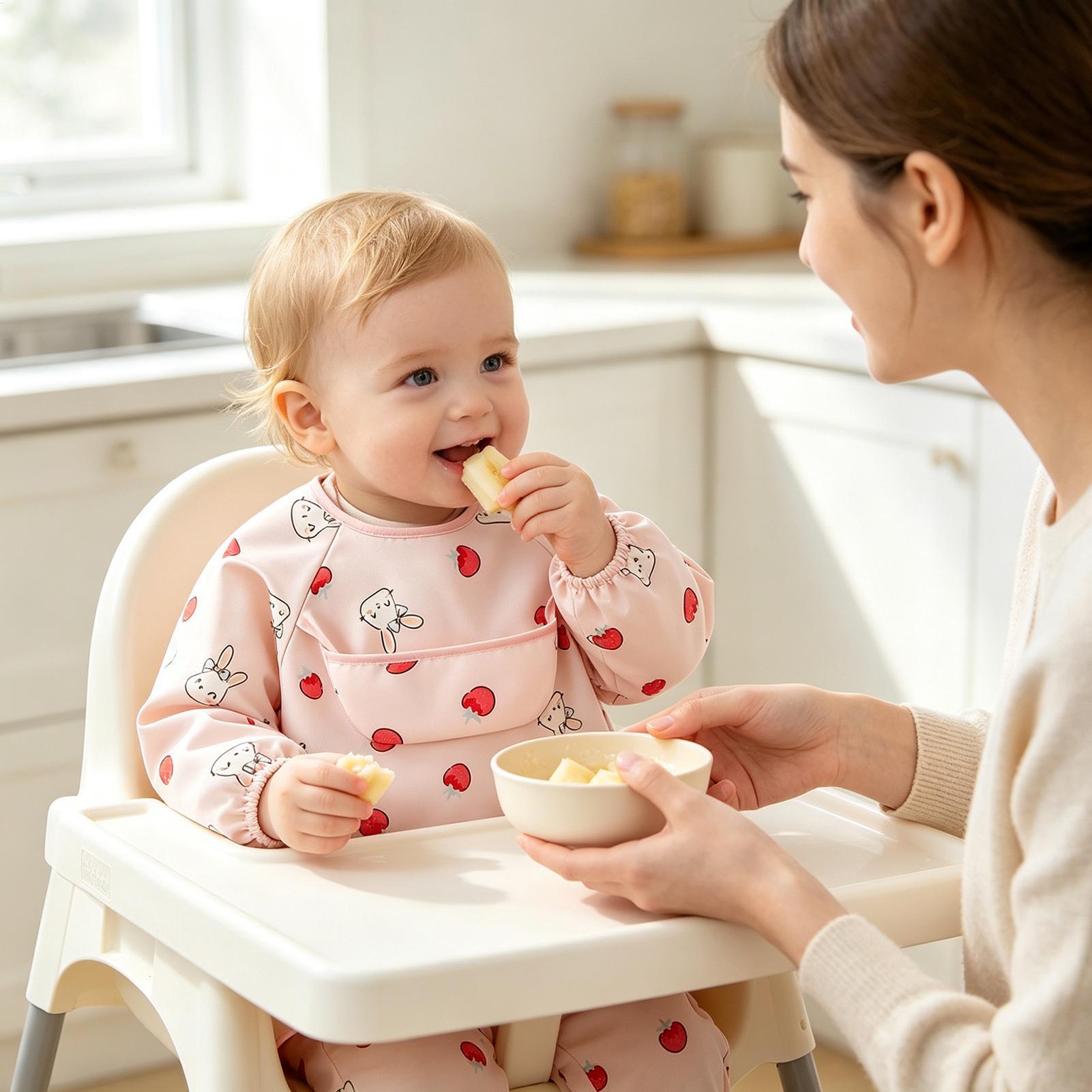 어린이용 스모크 턱받이, 부드럽고 조절 가능한 큰 주머 - Baby Food In Restaurant 리뷰 및 가격