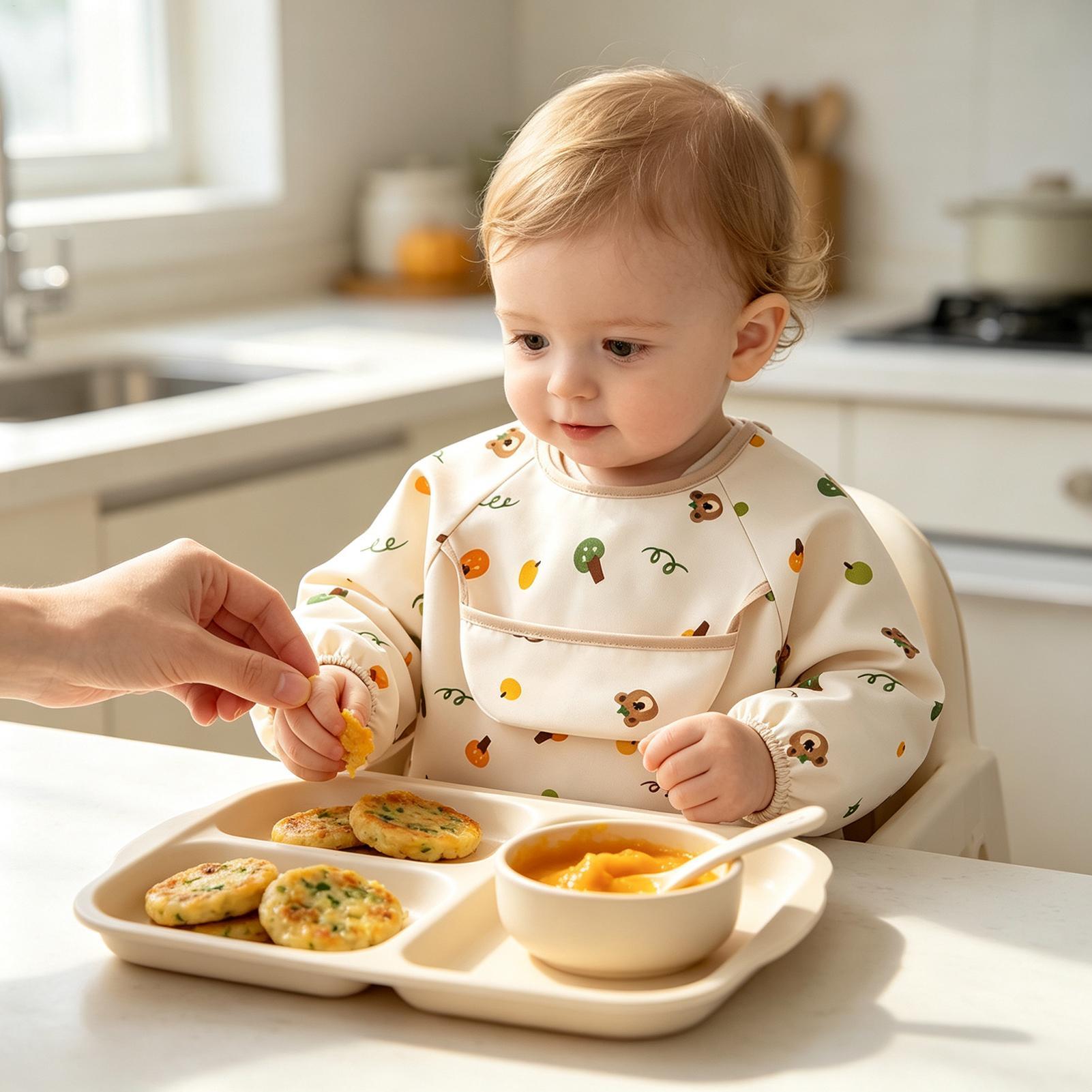 어린이용 스모크 턱받이, 부드럽고 조절 가능한 큰 주머 - Baby Food In Restaurant 리뷰 및 가격