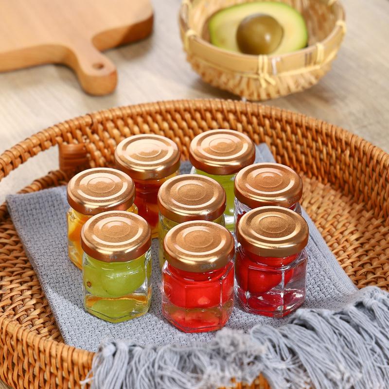 대량 미니 육각형 병 뚜껑 포함, 향신료, 꿀, 잼,  - Baby Food Jars With Lids 리뷰 및 가격
